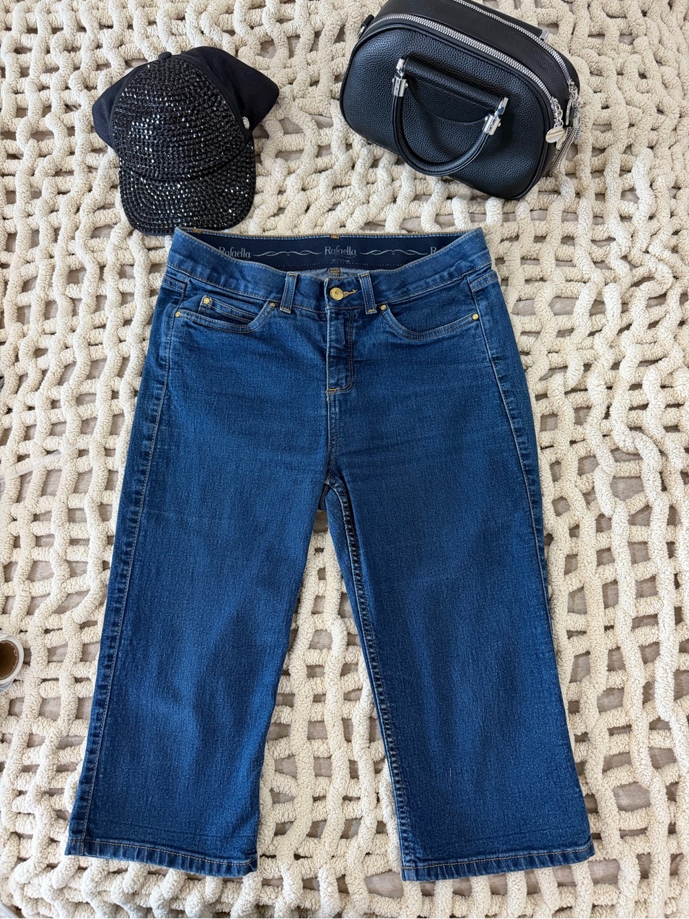 Rafaella Weekend Blue Cropped Jeans - Mid Rise Ankle #0098